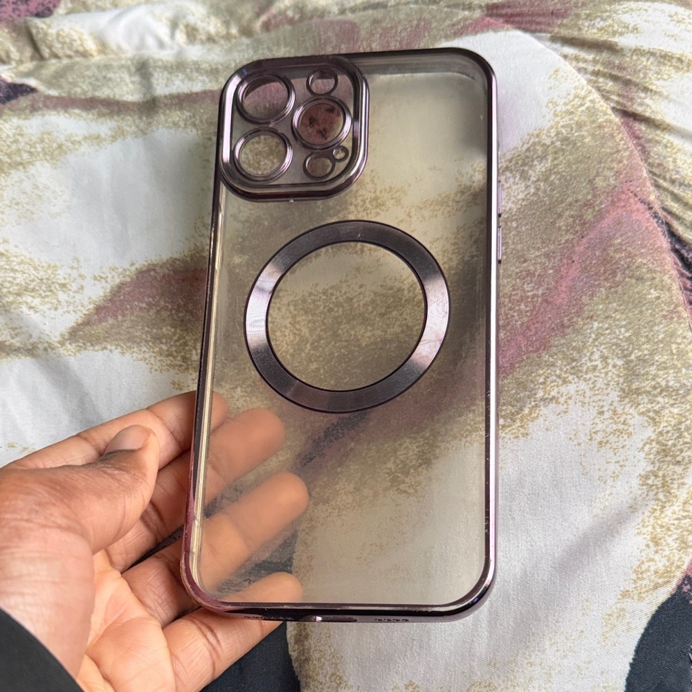 Transparent Purple Phone Case